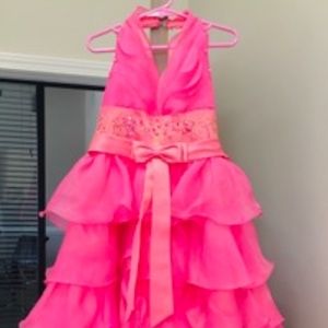 Hot Pink Tulle Gown